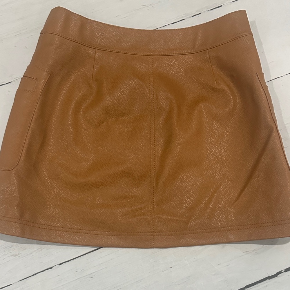 Free People Vegan Leather Mini Skirt size 2 - Picture 9 of 9
